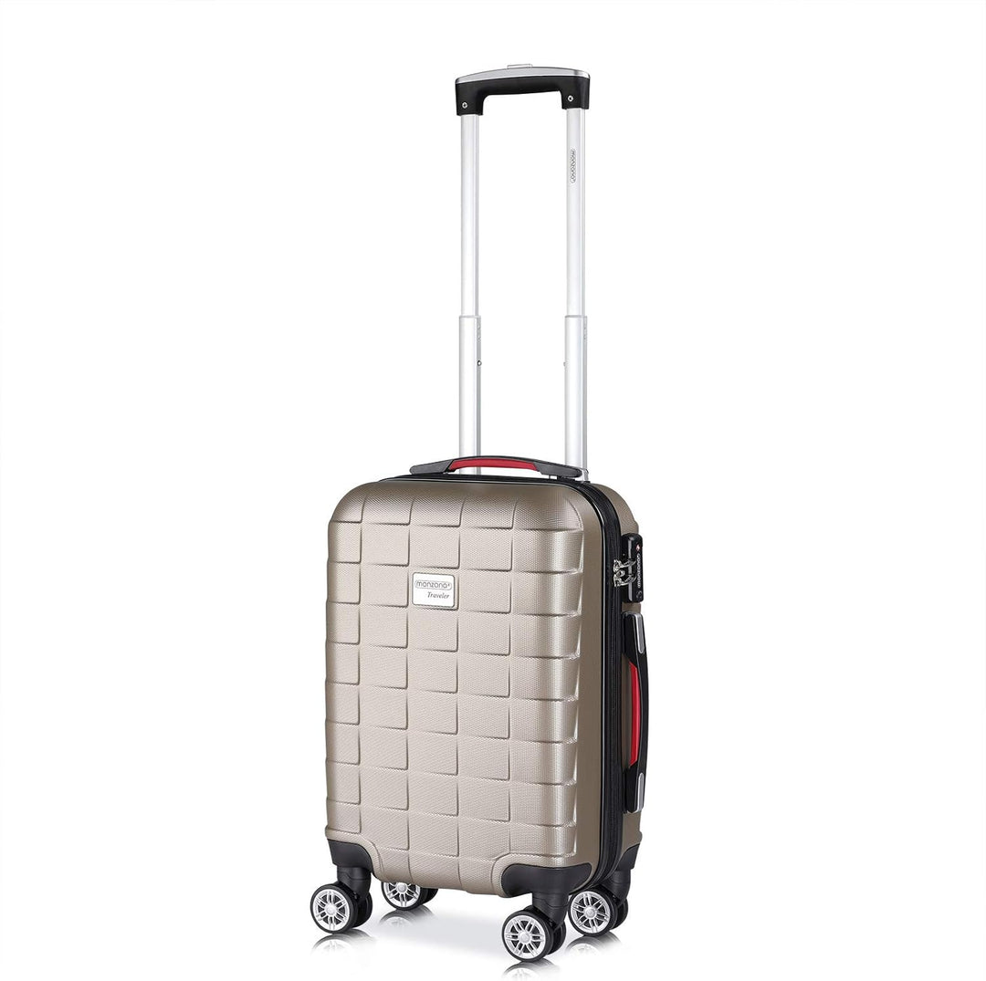 MONZANA® 2er Set Koffer Boardcase M, XL Gelgriffe TSA Schloss Reisekoffer Trolley Kofferset Handgepä