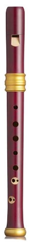 Mollenhauer Blockflöte Sopran Blockflöte Barock 4119R Adris Traumflöte, Holz, rot, Doppellöcher