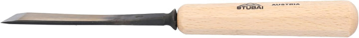 STUBAI Stemmeisen Stechbeitel Serie 52 - Form 2 | Gerades Balleisen, schräg - 16 mm, mit Holzgriff,