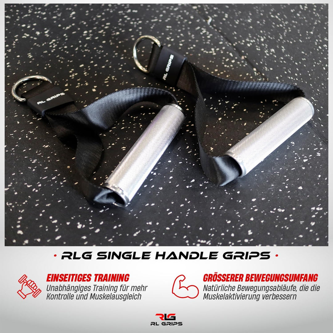 Einseitige Griffe für Riemenscheiben im Fitnessstudio mit Aluminiumgriff – Packung mit einfachen Gri