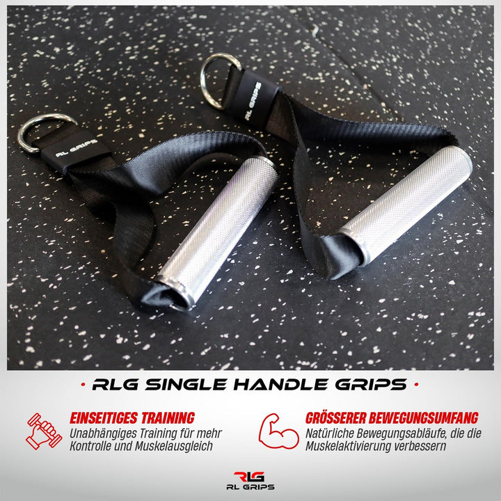 Einseitige Griffe für Riemenscheiben im Fitnessstudio mit Aluminiumgriff – Packung mit einfachen Gri