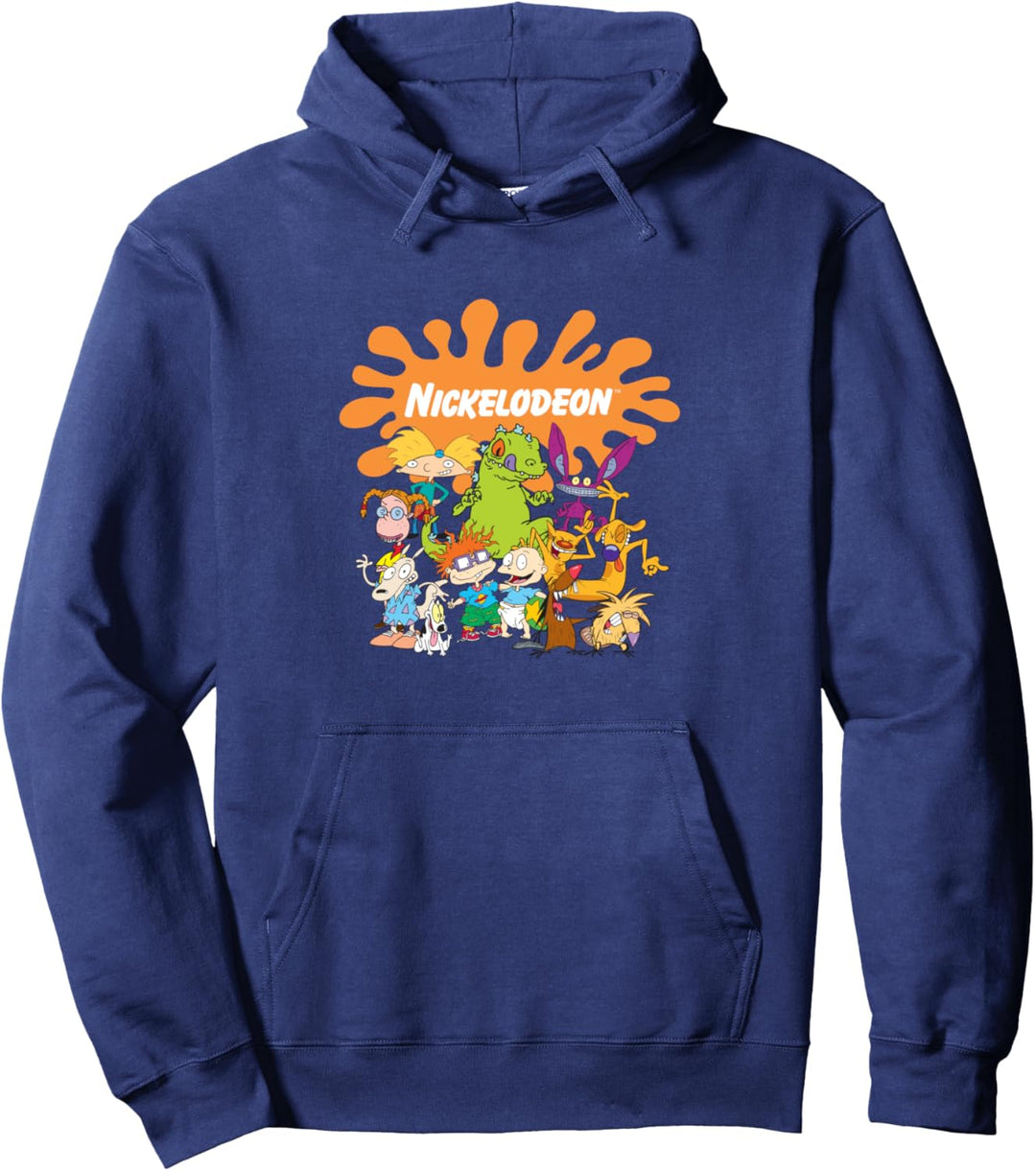 Nickelodeon Logo Characters Group Shot Pullover Hoodie