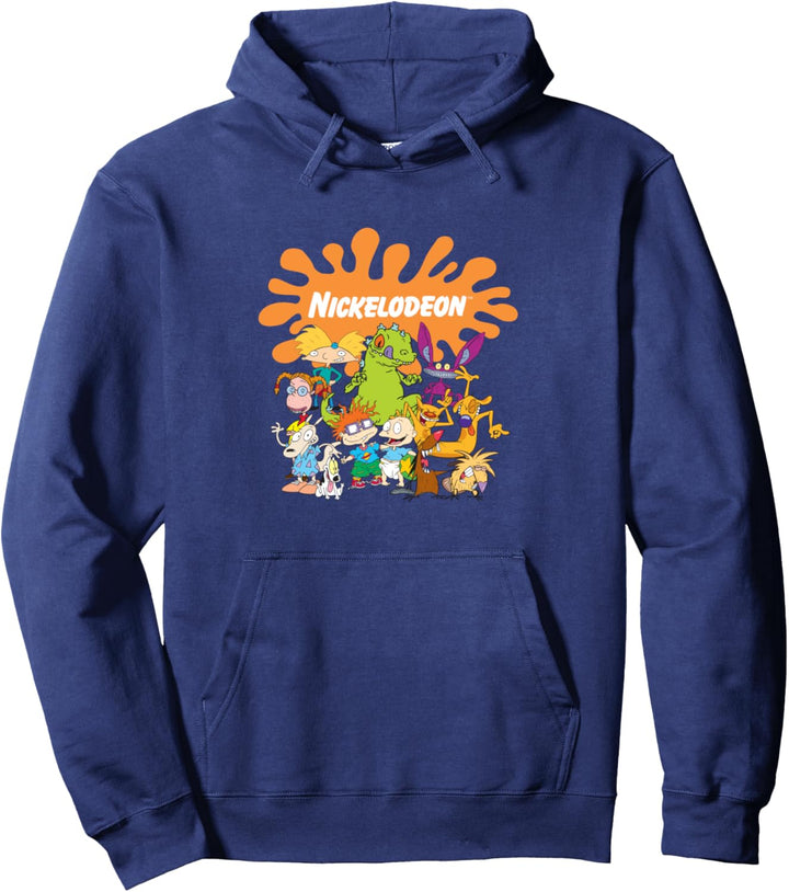 Nickelodeon Logo Characters Group Shot Pullover Hoodie