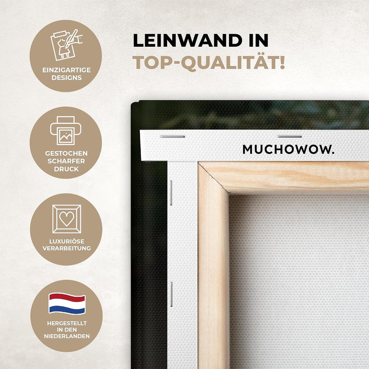 MuchoWow© Leinwand Bilder 40x30 cm Wanddeko Wohnzimmer Aesthetic Room Decor Deko Zimmer Wandbilder M