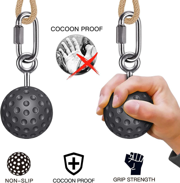 SELEWARE Pull Up Ball Grip, rutschfeste Klettergriffe Pull Up Power Ball für Krafttraining Befestigu