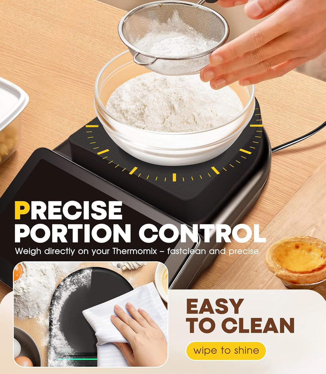 NEWZEROL Wiegeplatte Kompatibel mit Vorwerk Thermomix TM7 Zubehör Robust, Einfach zu Reinigen, Prakt