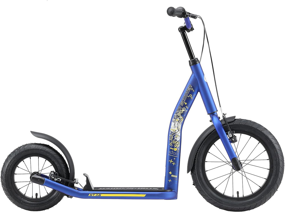 STAR SCOOTER Kinder Tret Roller ab 8 Jahre | City Kick Scooter Luftreifen Höhenverstellbar 16 Zoll N