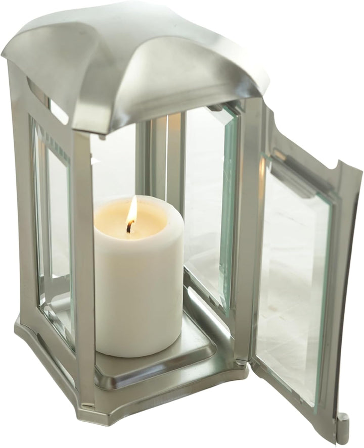 designgrab AEL5AGB1Carr Grablampe Venezia aus Edelstahl, Silber, 13 x 13 x 24 cm