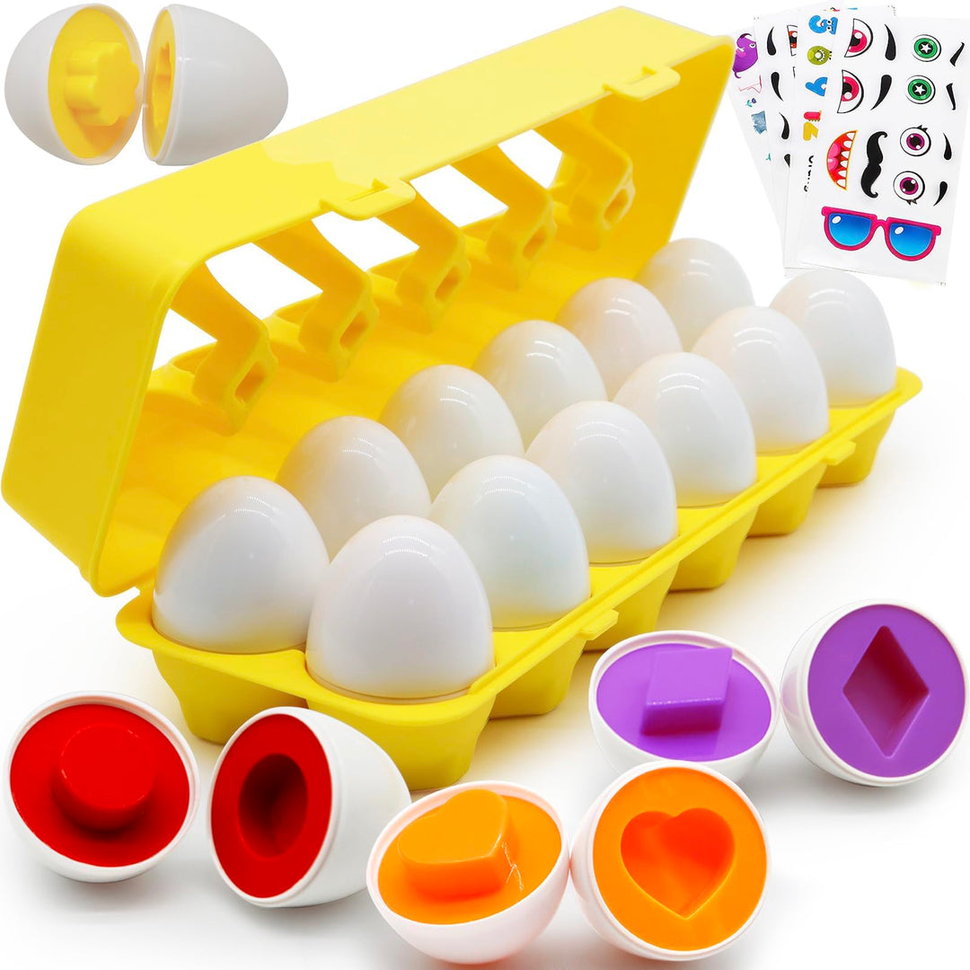 Montessori Spielzeug Passende Eier Farbe &amp; Form Erkennung Sorter Skills Spielzeug für Kleinkinder, 1