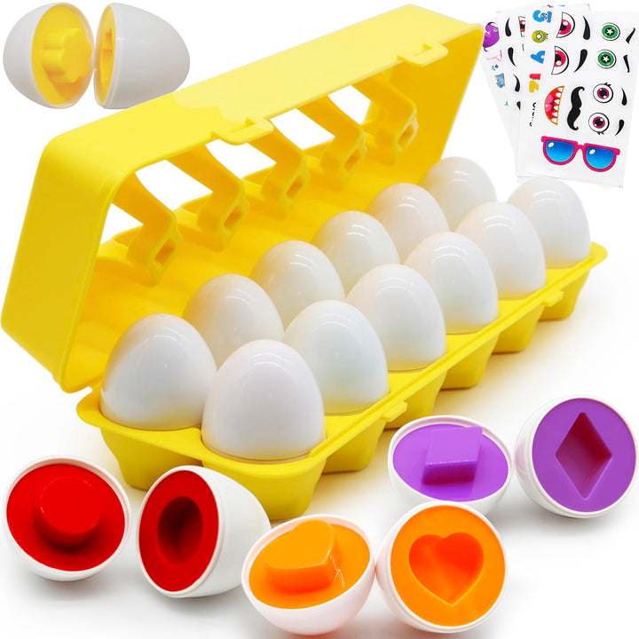 Montessori Spielzeug Passende Eier Farbe &amp; Form Erkennung Sorter Skills Spielzeug für Kleinkinder, 1
