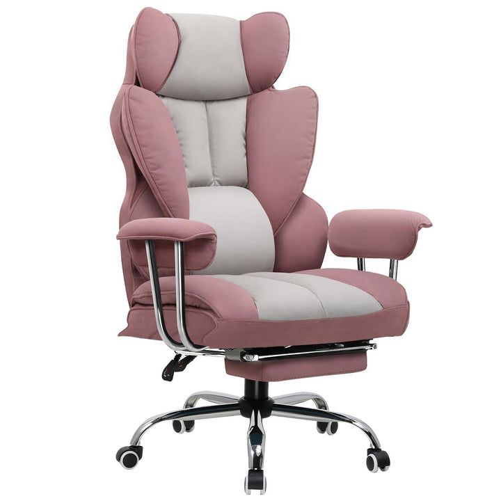 GTPLAYER Gaming Stuhl, Gamer Stuhl, Ergonomischer Bürostuhl mit Fussstütze, Stoffoberfläche, Federsi