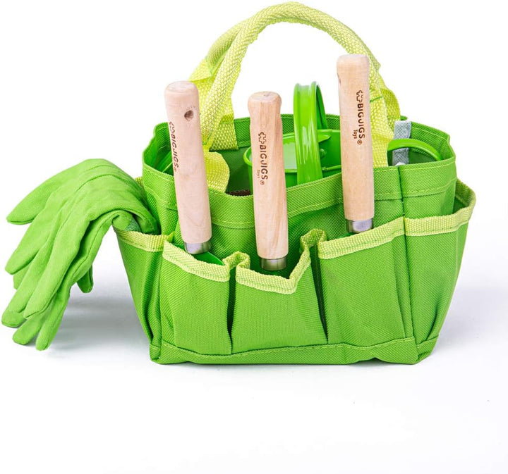 Bigjigs Toys Kleine Tragetasche mit Gartenwerkzeugen