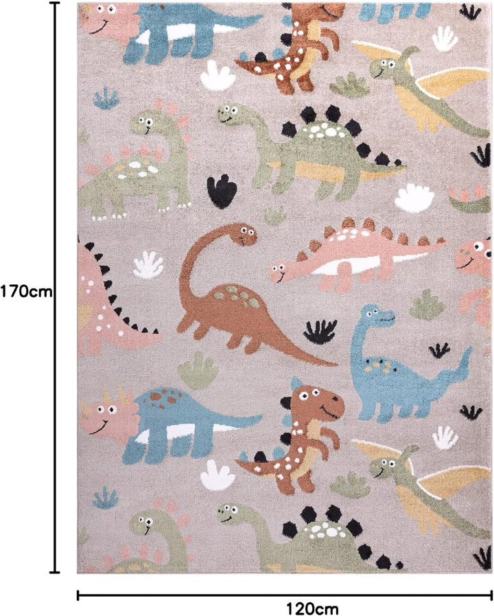 Teppich Fun Dino Kinderteppich für Babyzimmer, Spielteppiche, Kinderzimmer, Moderne, Dinosaurier bei