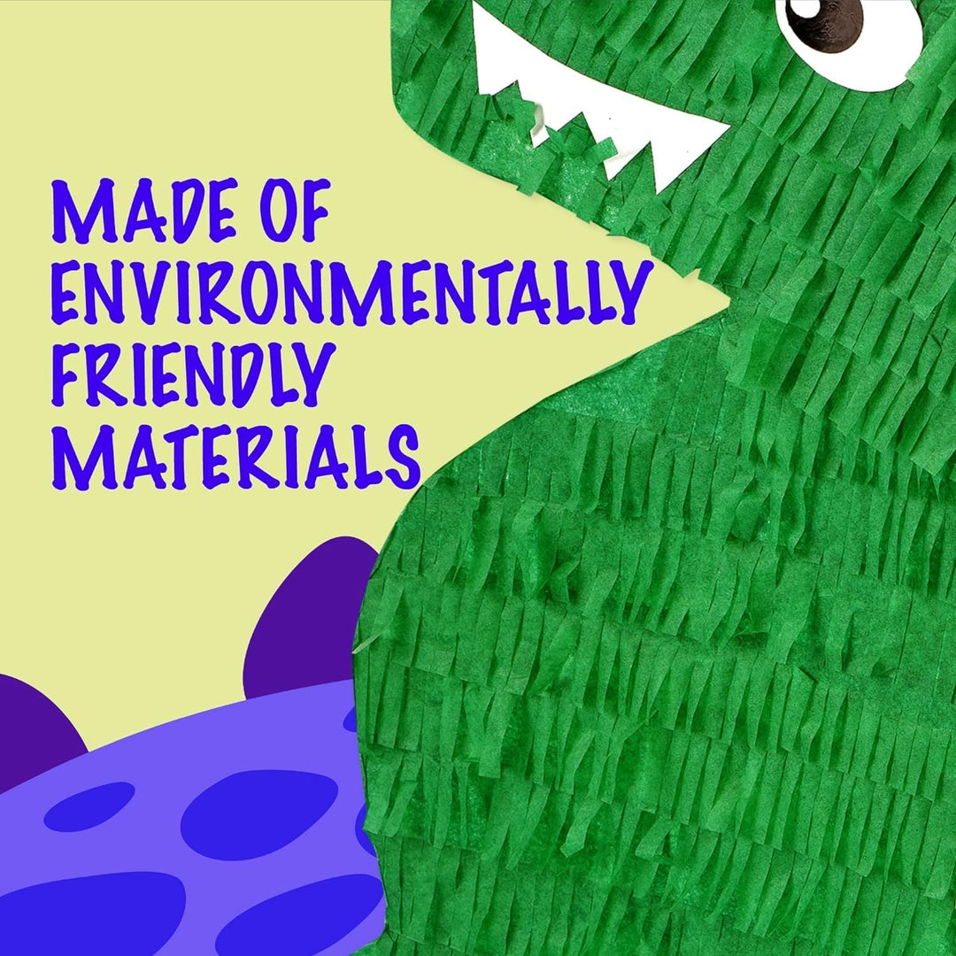 Dino Pinata Set mit Augenbinde und Schläger Pinjatta Dino zum Aufhängen Ideal zum Befüllen Pinjata f