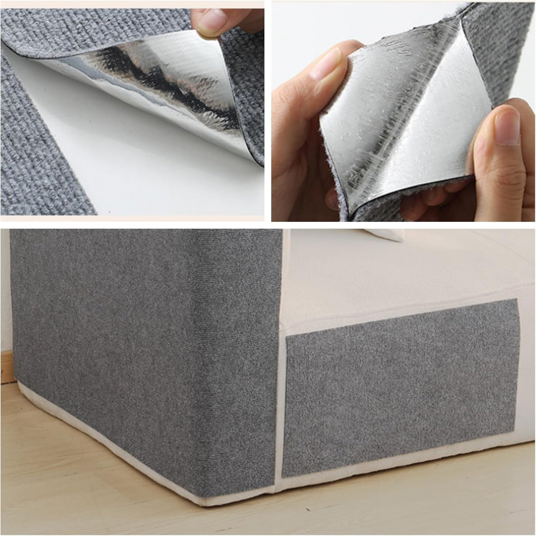 Kratzmatte Selbstklebend für Katze, Wand Kratzteppich Katze Schwarz, 40×200cm Kratzbretter Kratzschu