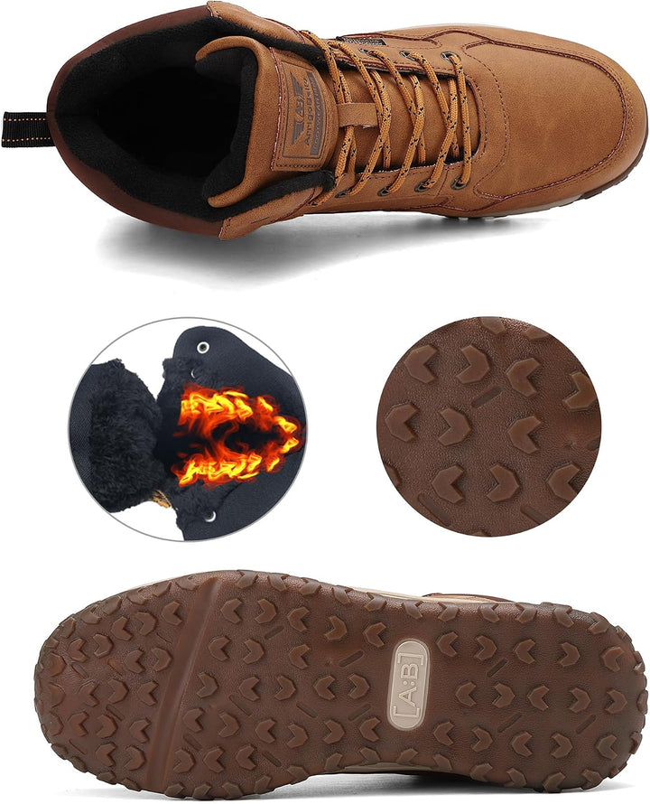 ARRIGO BELLO Winterschuhe Herren Warm Gefüttert Mid Schneestiefel Winterstiefel Rutschfeste Trekking