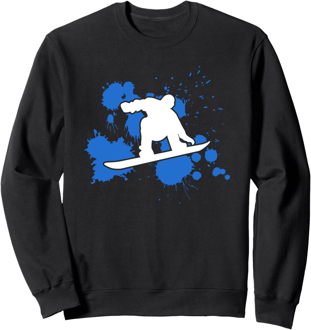 Snowboarder Winter Urlaub Berg Piste Snowboard Sweatshirt