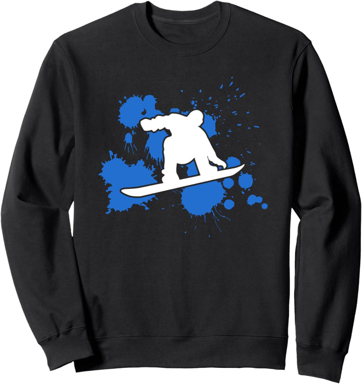 Snowboarder Winter Urlaub Berg Piste Snowboard Sweatshirt