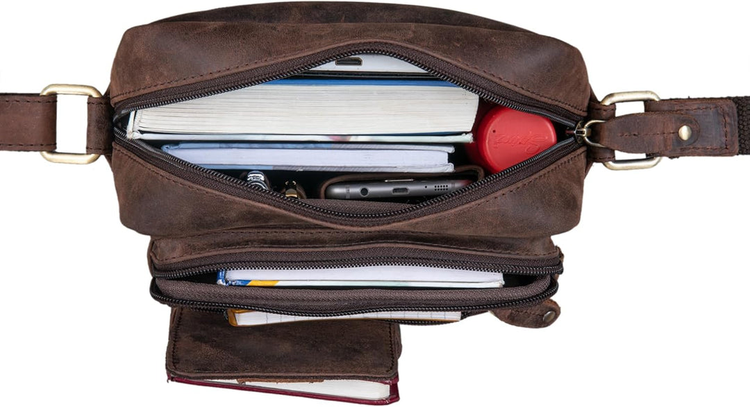 STILORD Ryan Crossbody Tasche Herren Leder Kleine Herrentasche zum Umhängen Vintage Ledertasche 9,7