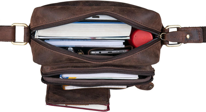 STILORD Ryan Crossbody Tasche Herren Leder Kleine Herrentasche zum Umhängen Vintage Ledertasche 9,7
