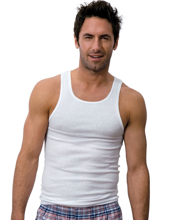 Hanes Mens 6 Pack Classics A-Shirt Undershirts - 7990P6 White X-Large