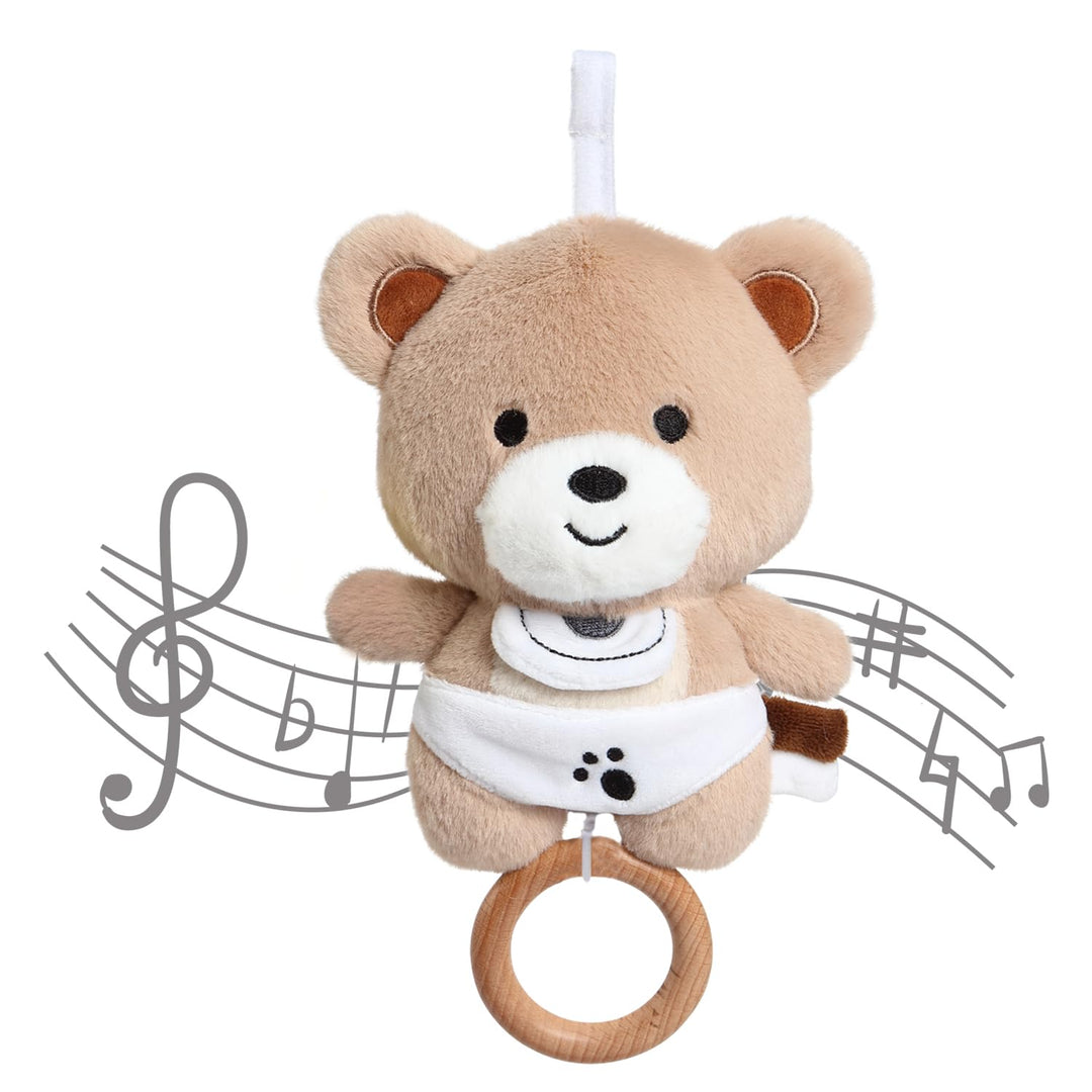Spieluhr Baby Einschlafhilfe, Teddybär Plüschtier Spielzeug mit weiche Wiegenlied für 0+ Monaten Mäd
