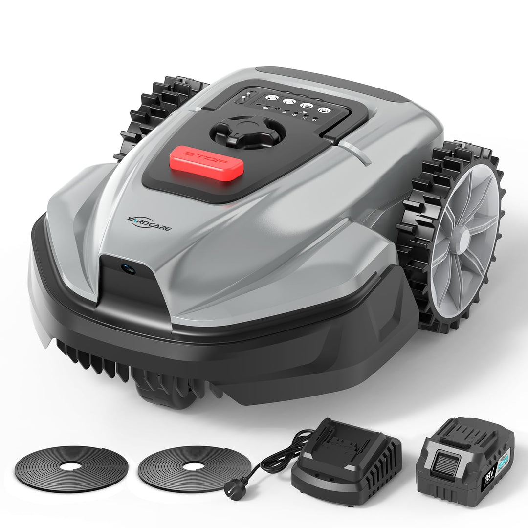 YARDCARE V3 Mähroboter ohne Begrenzungskabel, mit Vision-Navigation, 150+ Hinderniserkennung und App
