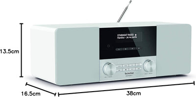 TechniSat DIGITRADIO 4 - Stereo DAB Radio (DAB+, UKW, Bluetooth-Audiostreaming (Empfang), Kopfhörera