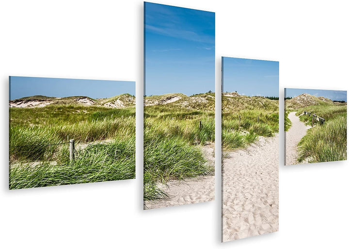 islandburner Bild auf Leinwand Schöne Dünenlandschaft Leuchtturm Auf Der Insel Amrum Nordsee Bilder