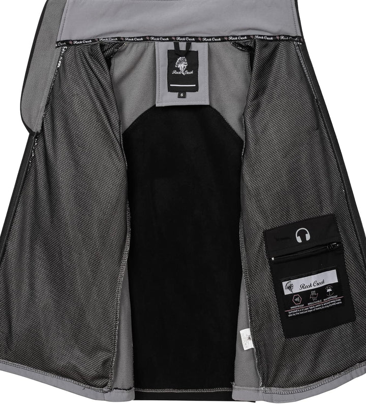 Rock Creek Damen Softshell Jacke Windbreaker D-466 XS Schwarz, XS Schwarz
