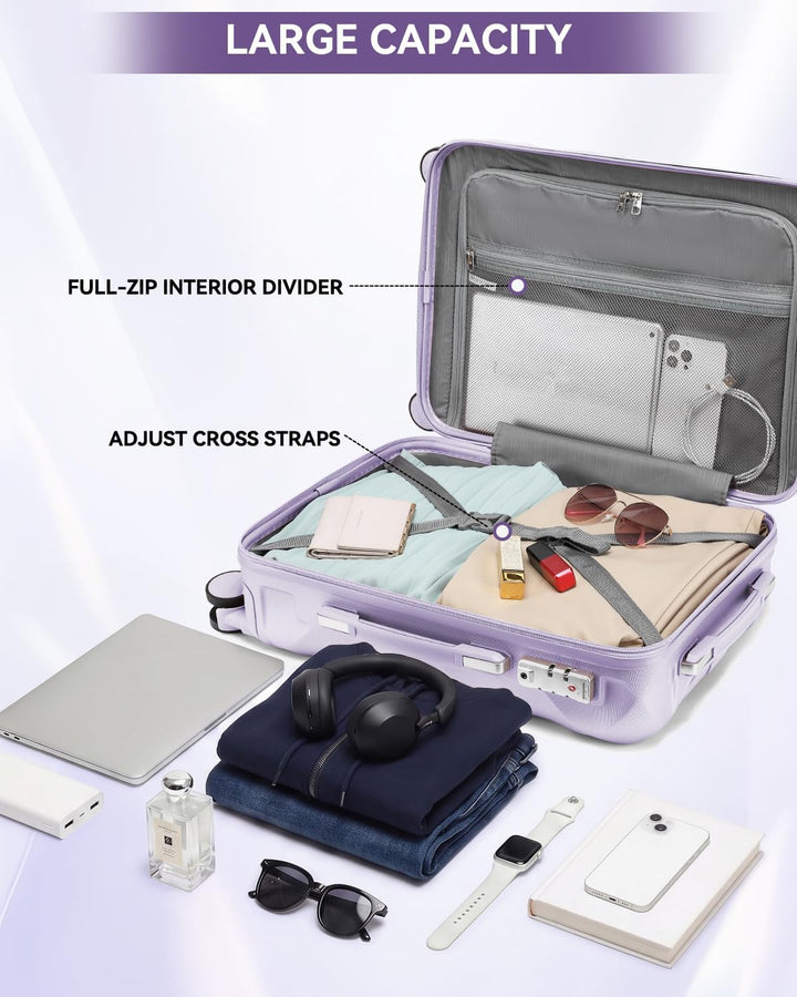 Sea choice Hardschalen Trolley Koffer Set 5tlg. Zwillingsrollen Reisekoffer Enthält 1 Reisetasche un