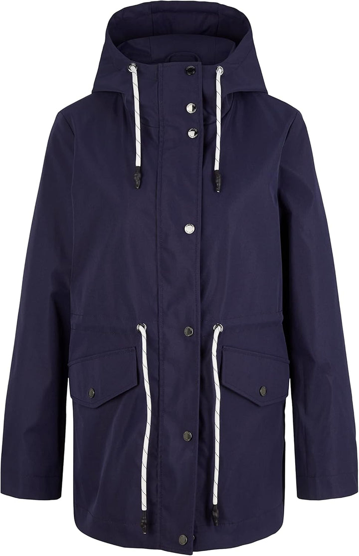 TOM TAILOR Damen Parka Jacke mit Kapuze M 11331 - Atlantic Ocean Blue, M 11331 - Atlantic Ocean Blue