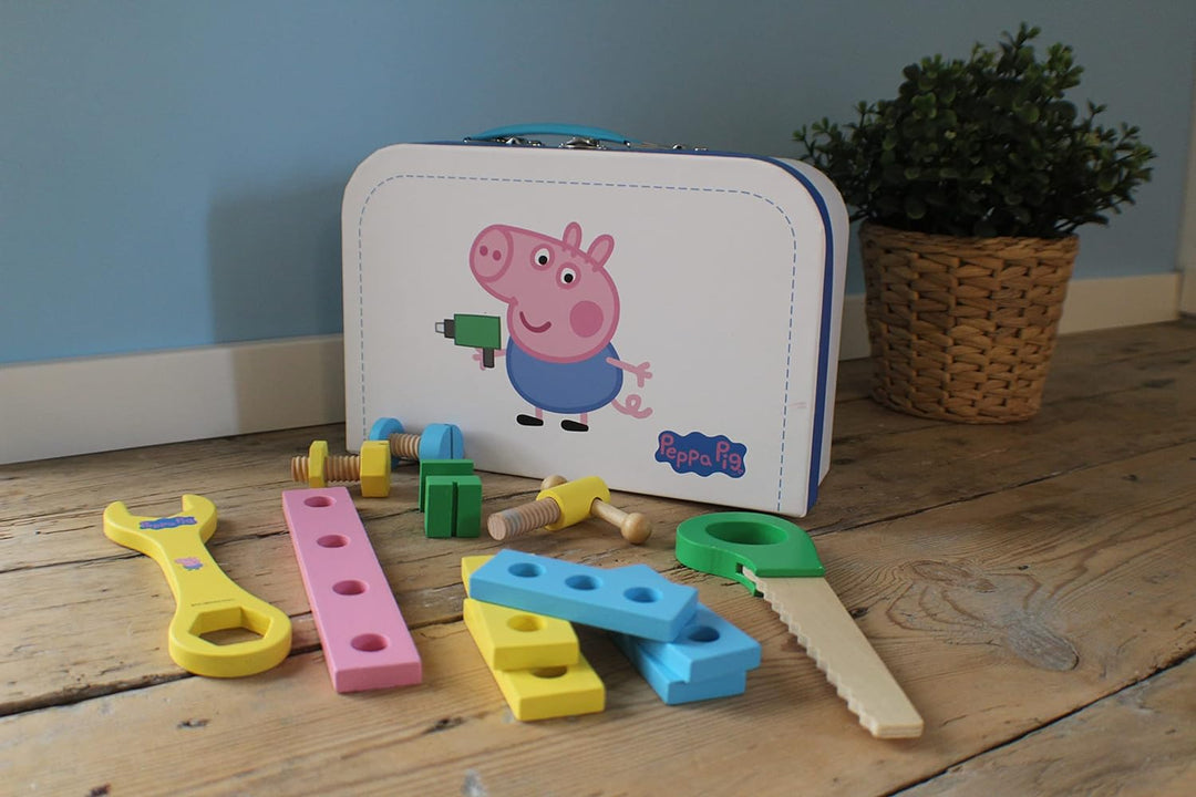 Barbo Toys - Peppa Pig Kinder Werkzeugkoffer - Spielzeug ab 3 Jahre - Kinderrollenspiel - Kinder Wer