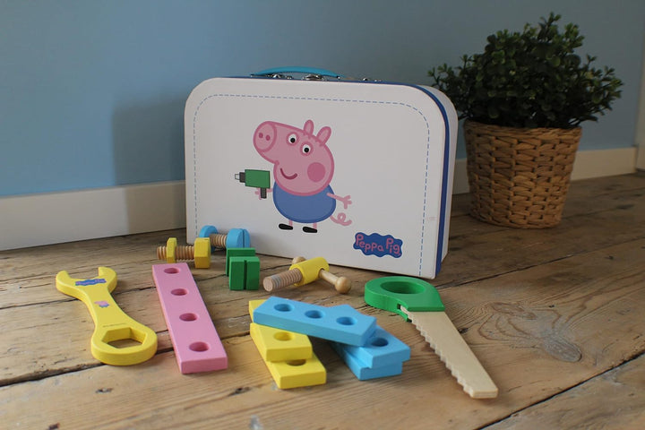 Barbo Toys - Peppa Pig Kinder Werkzeugkoffer - Spielzeug ab 3 Jahre - Kinderrollenspiel - Kinder Wer