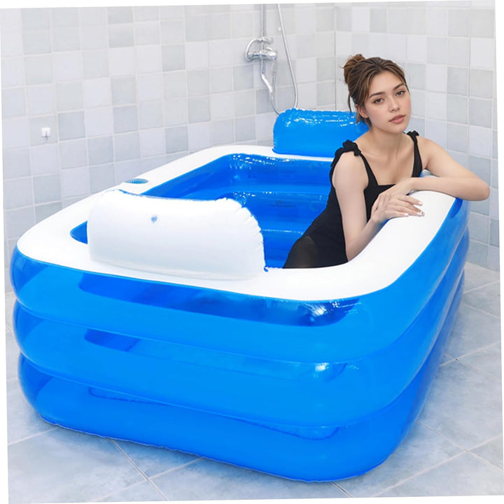 Verdickte aufblasbare PVC-Badewanne mit Wasserbechermund, bequeme faltbare aufblasbare Badewanne mit