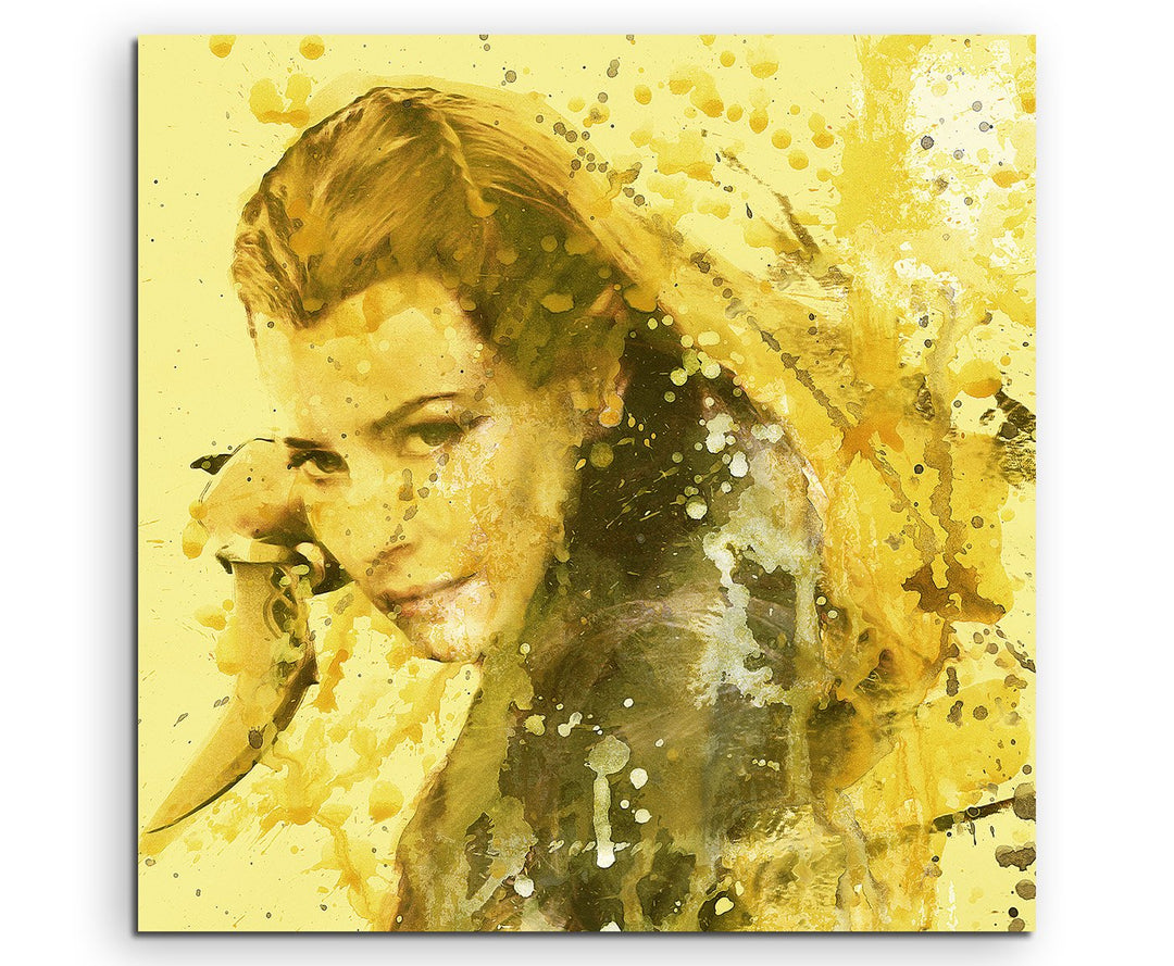 Der_Hobbit_Tauriel_60x60cm Splash Art Paul Sinus Aquarell, Gemälde, Kunstbild auf Leinwand