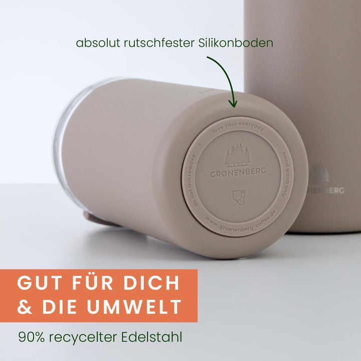 Groenenberg Thermobecher 350 oder 470ml | Kaffeebecher to go 100% Auslaufsicher | Hält mind. 4 h hei