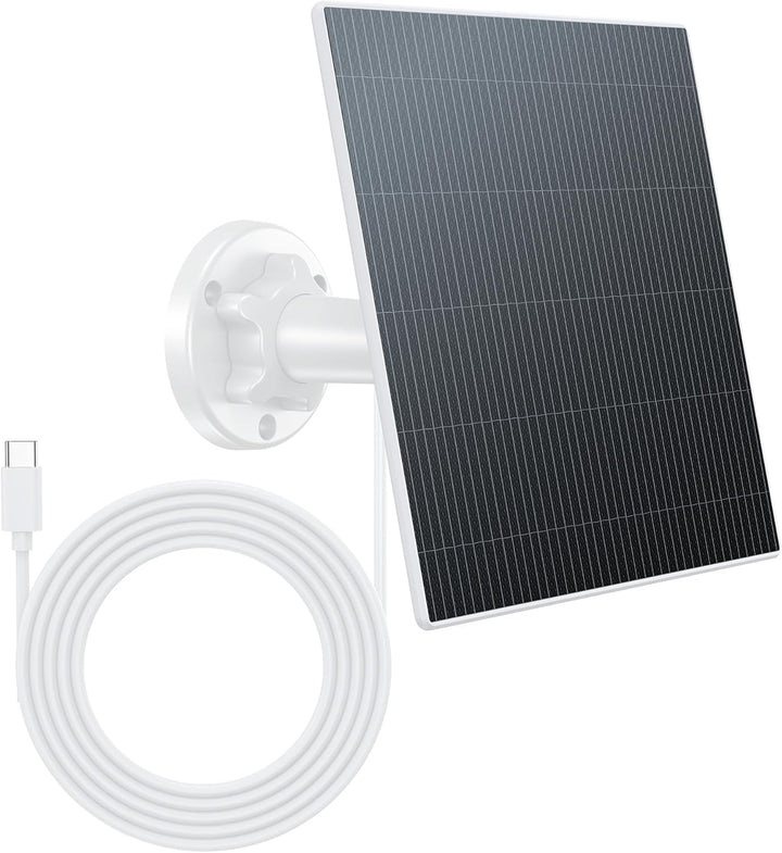 6W Solarpanel für Akku Überwachungskamera Aussen im Aussenbereich, 5V USB-C Solarmodul, Outdoor Akku