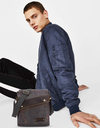 FANDARE Vintage Messenger Bag Umhängetasche Computer Briefcase Taschen für Arbeit Schule Schulranzen