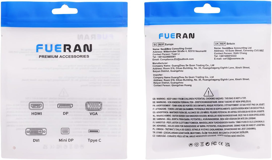 FUERAN Edid-Emulator-Adapter (4 Generation), HDMI kompatibel mit Mac Thunderbolt auf HDMI-Switches/E