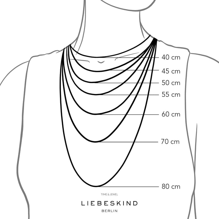 LIEBESKIND BERLIN Damen-Collier Edelstahl Gold Single, Gold Single