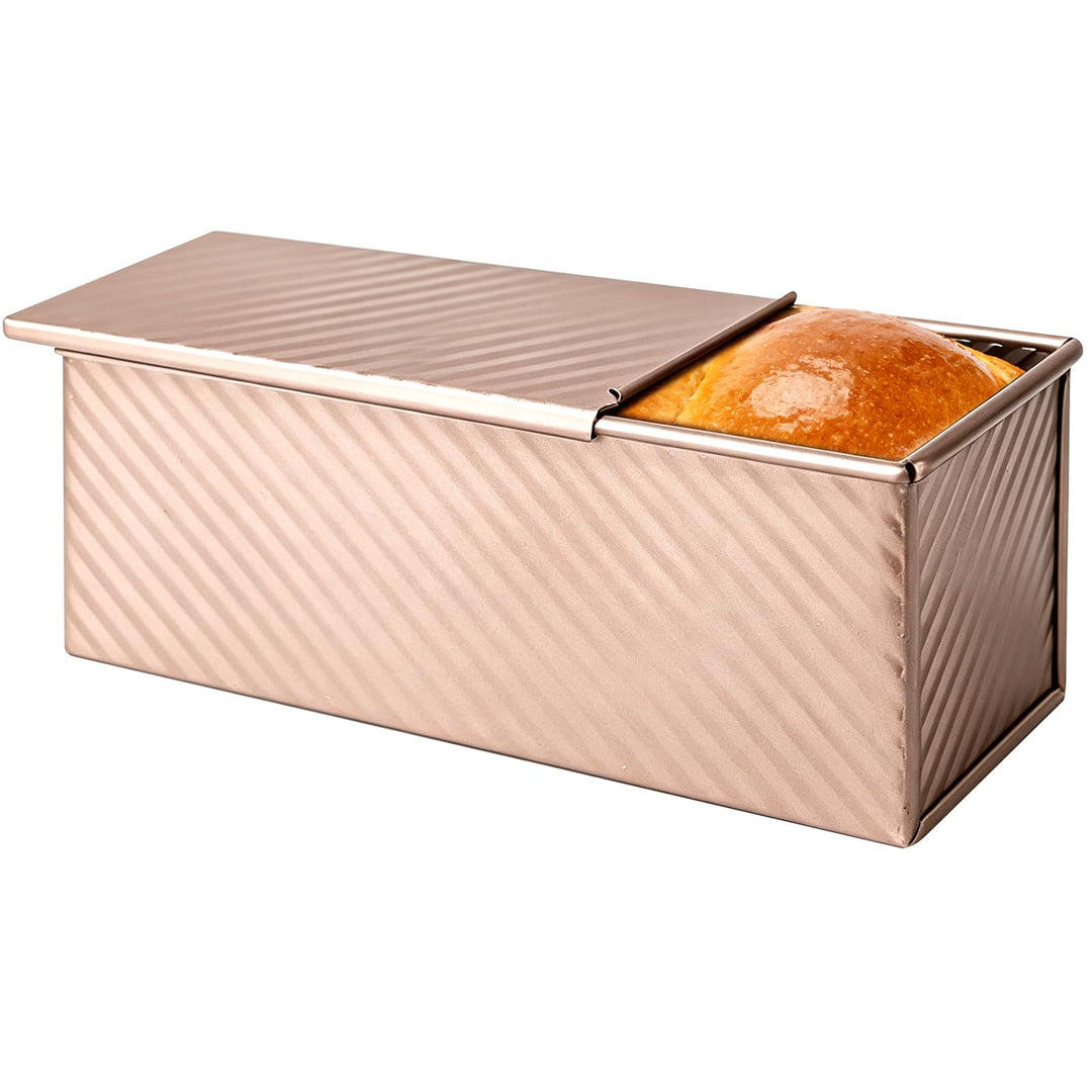 Toastbrot Backform mit Deckel 1000g, Brotbackform mit Deckel Antihaft Brotbackformen Kohlenstoffstah