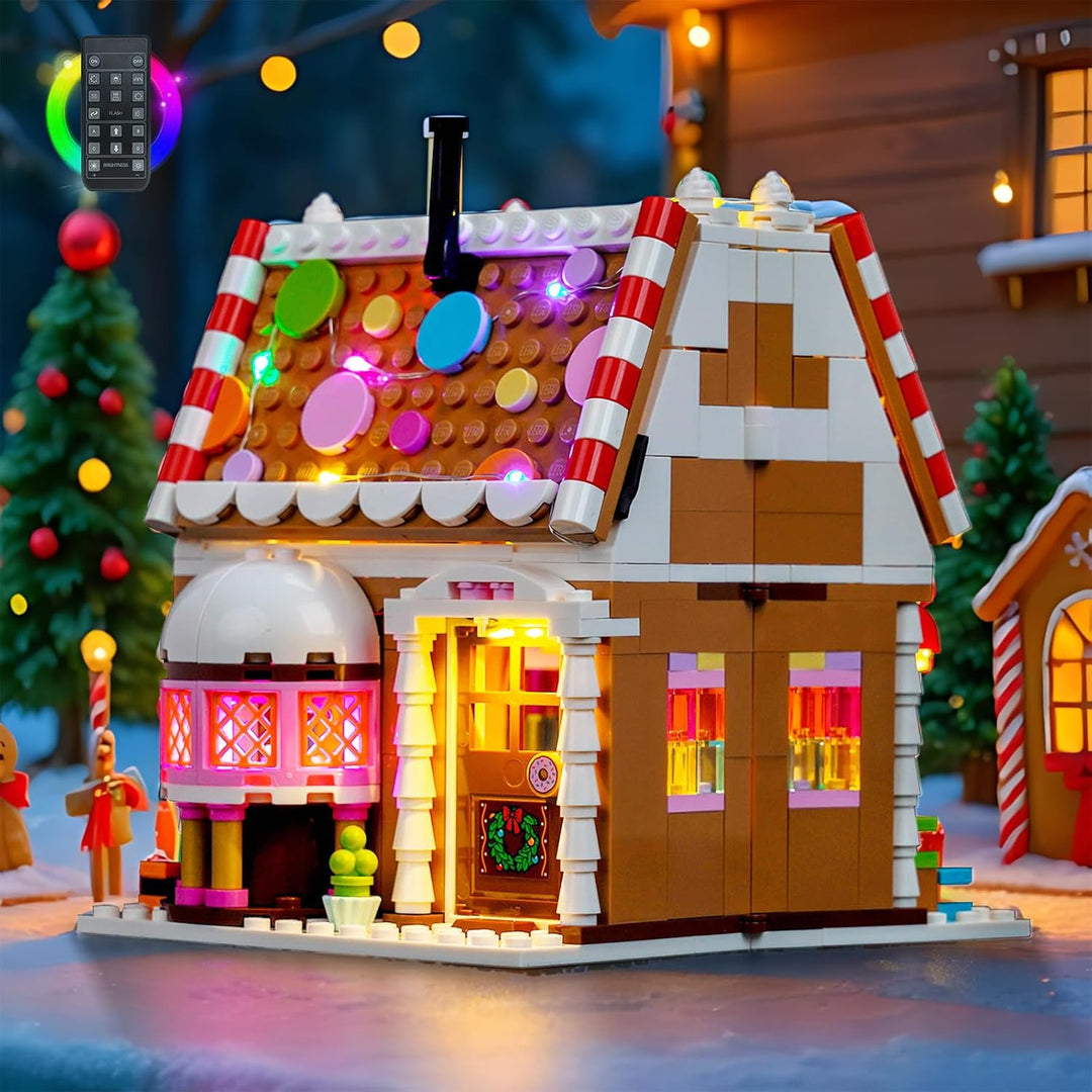 Fernbedienung Licht-Kit Kompatibel mit Lego 40809 Festive Gingerbread House (Kein Modell), Led Beleu
