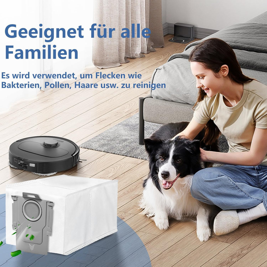 10 Stück Staubbeutel für Roborock Q Revo/Q Revo S/S8 MaxV Ultra/Qrevo Master/Qrevo Pro/Qrevo Slim/Qr