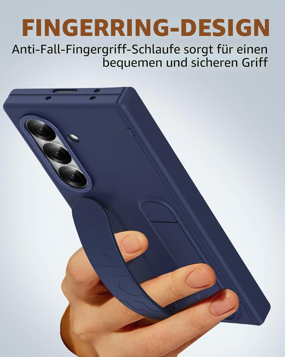 NINKI für Samsung Galaxy Z fold 7 Hülle mit Scharnierschutz, Galaxy fold7 Hülle mit Ständer Samsung