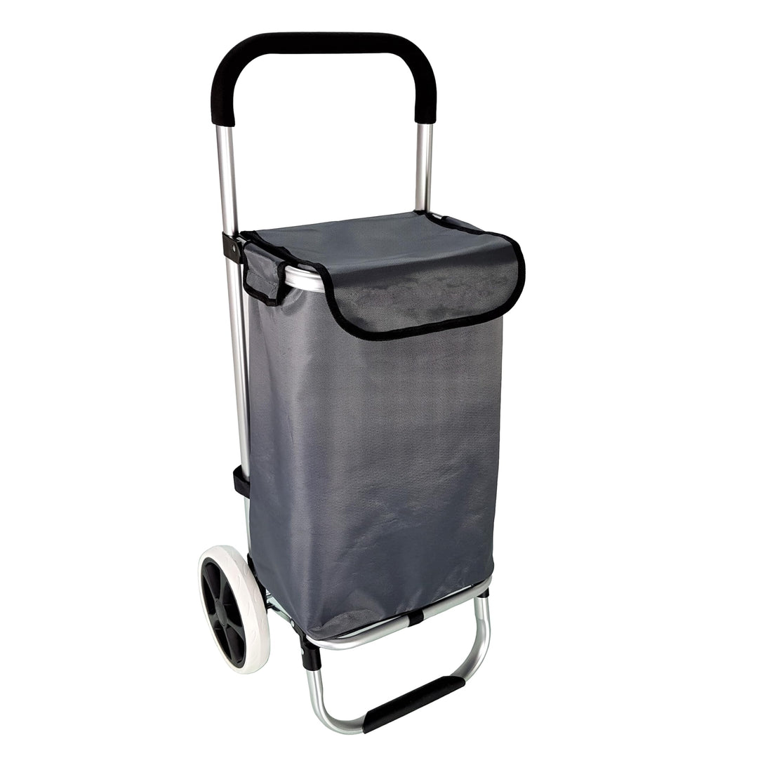Alu Trolley Einkaufstrolley Tasche Einskaufsroller Einkaufswagen (grau), Grau