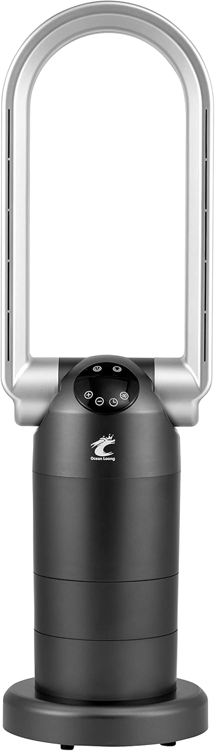 OceanLoong Heizlüfter Energiesparend mit HEPA Luftreiniger - Fernbedienung 120° Oszillation Timer -