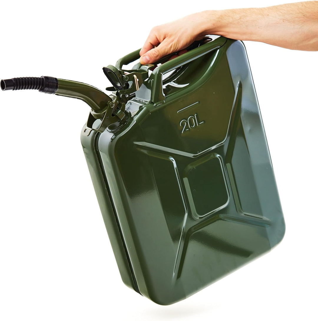 BW® Ausgiesser flexibel für Metall Benzinkanister 5/10 / 20 Liter – 25cm Flex Spout inkl. Halterung