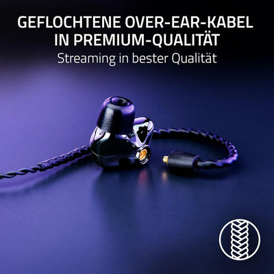 Razer Moray - Ergonomischer In-Ear-Ohrhörer für Streaming 24/7 (Hybrid-Dual-Treiber-Design, Ergonomi