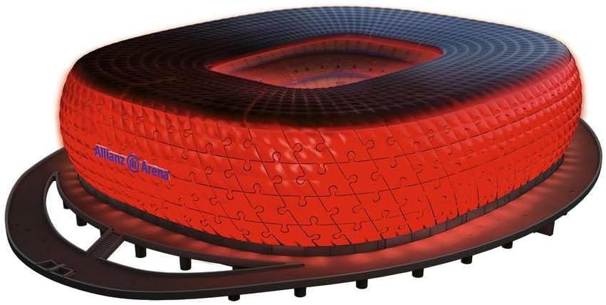 Ravensburger 3D Puzzle Iconics: 12008033 Allianz Arena - mit Licht - Das berühmte Stadion des FC Bay